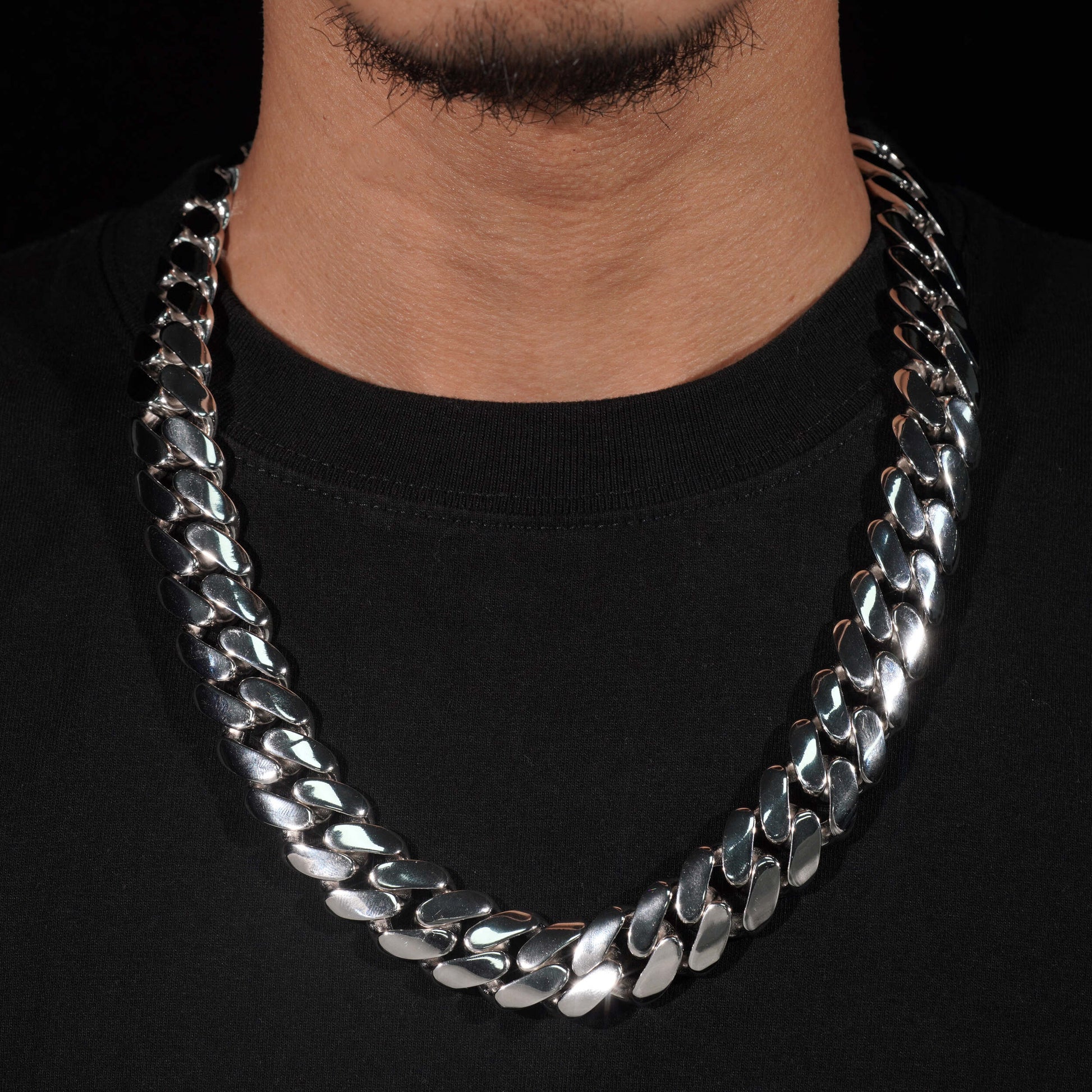 20MM SILVER CUBAN LINK CHAIN