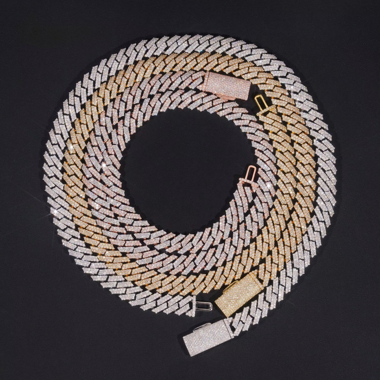12MM HIGH PRONG DIAMOND CUBAN LINK