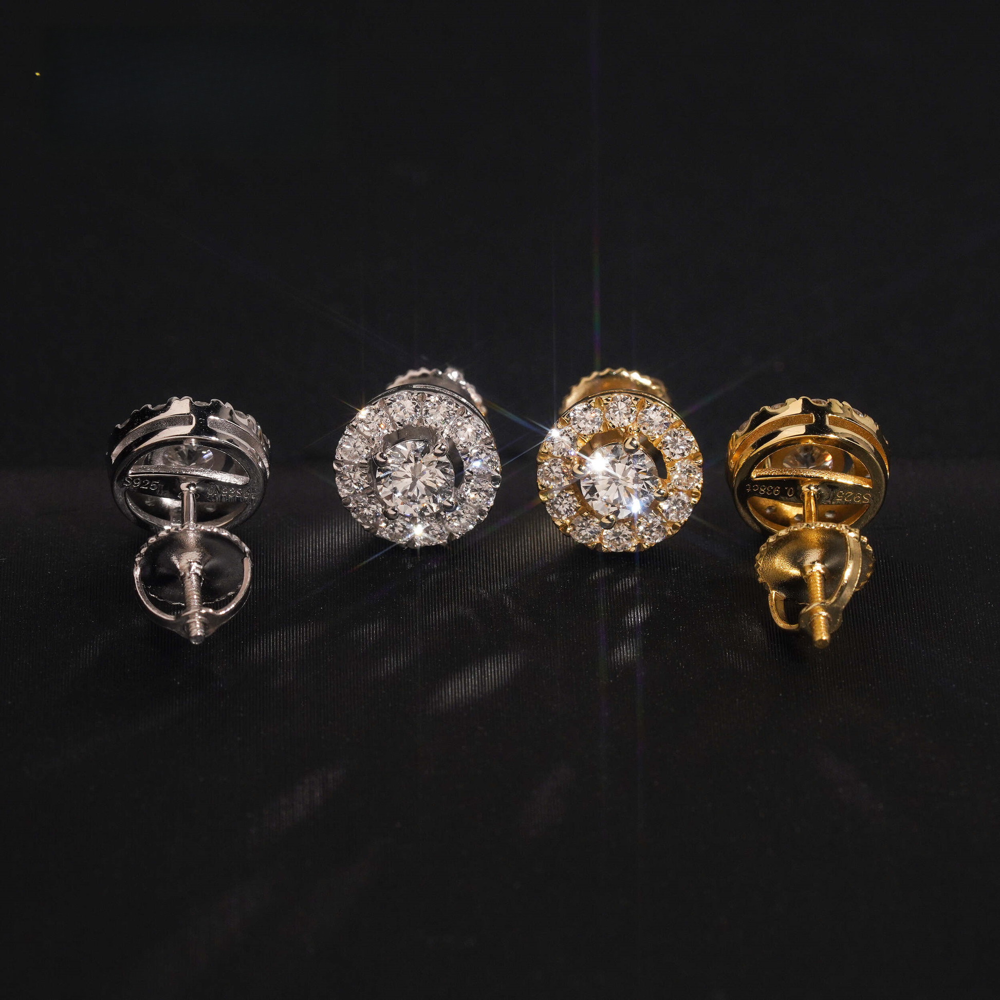 CUSTOM HALO DIAMOND EARRINGS