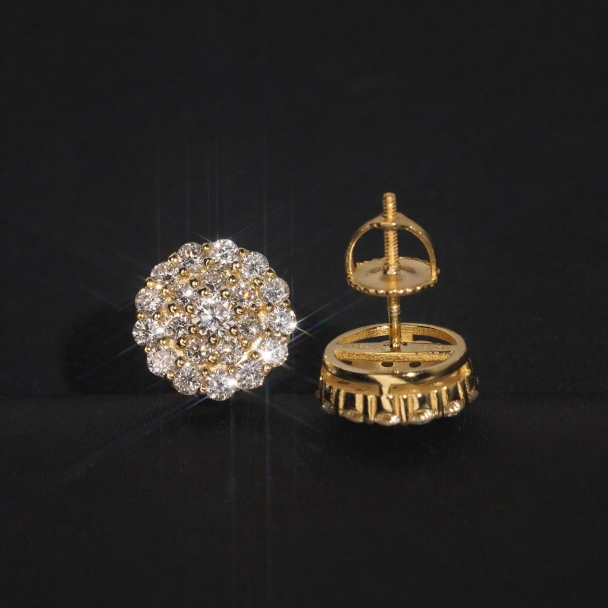 CUSTOM FLOWER DIAMOND EARRINGS