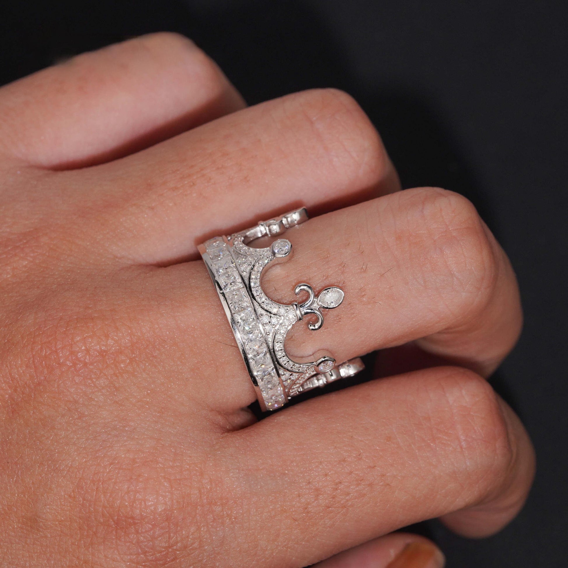 CUSTOM DIAMOND KING CROWN RINGS