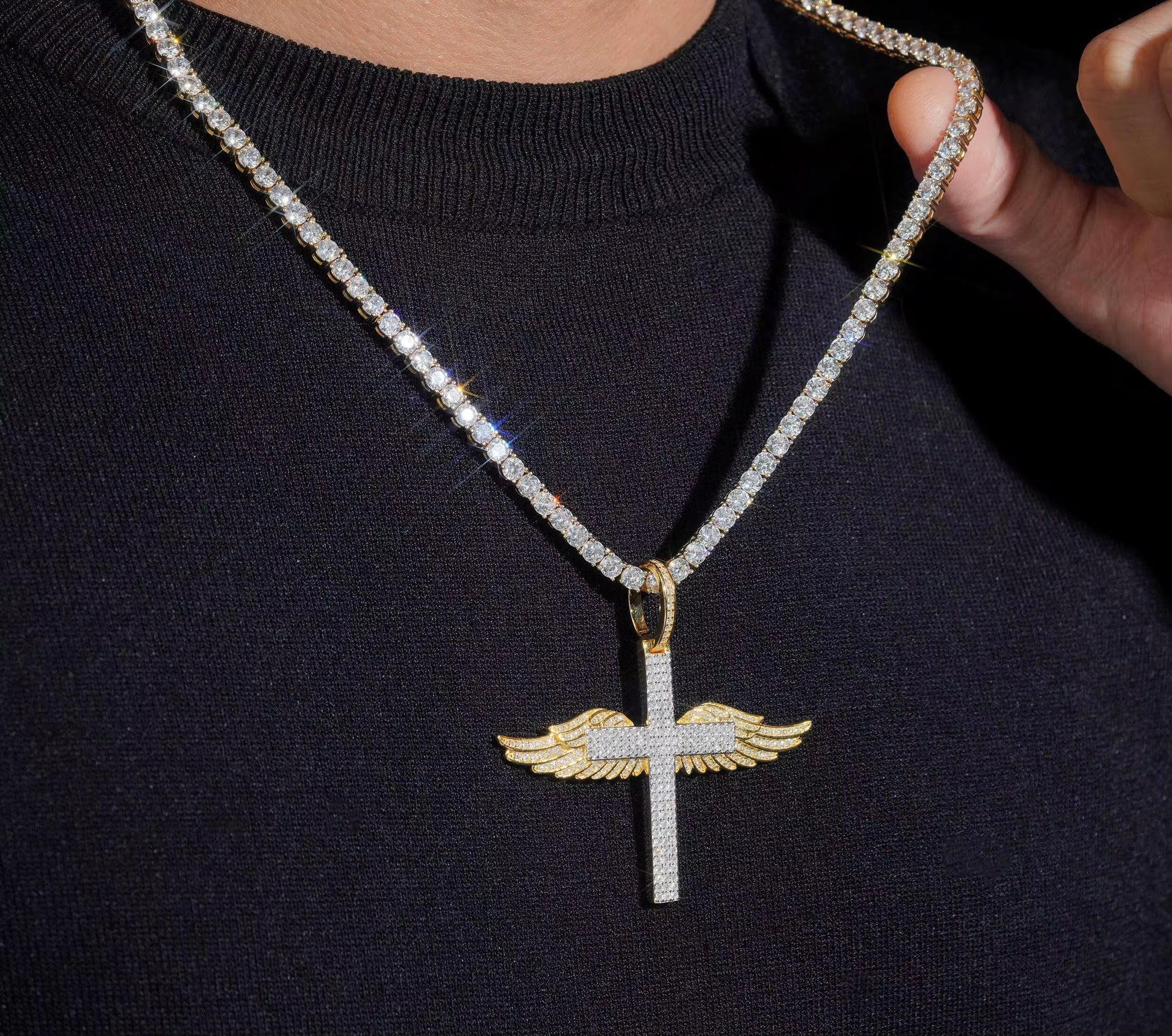 Glory Wings Cross Pendant