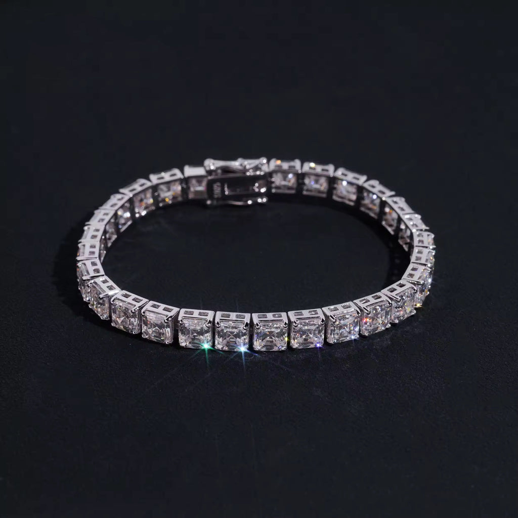 5MM ASSCHER CUT TENNIS BRACELET