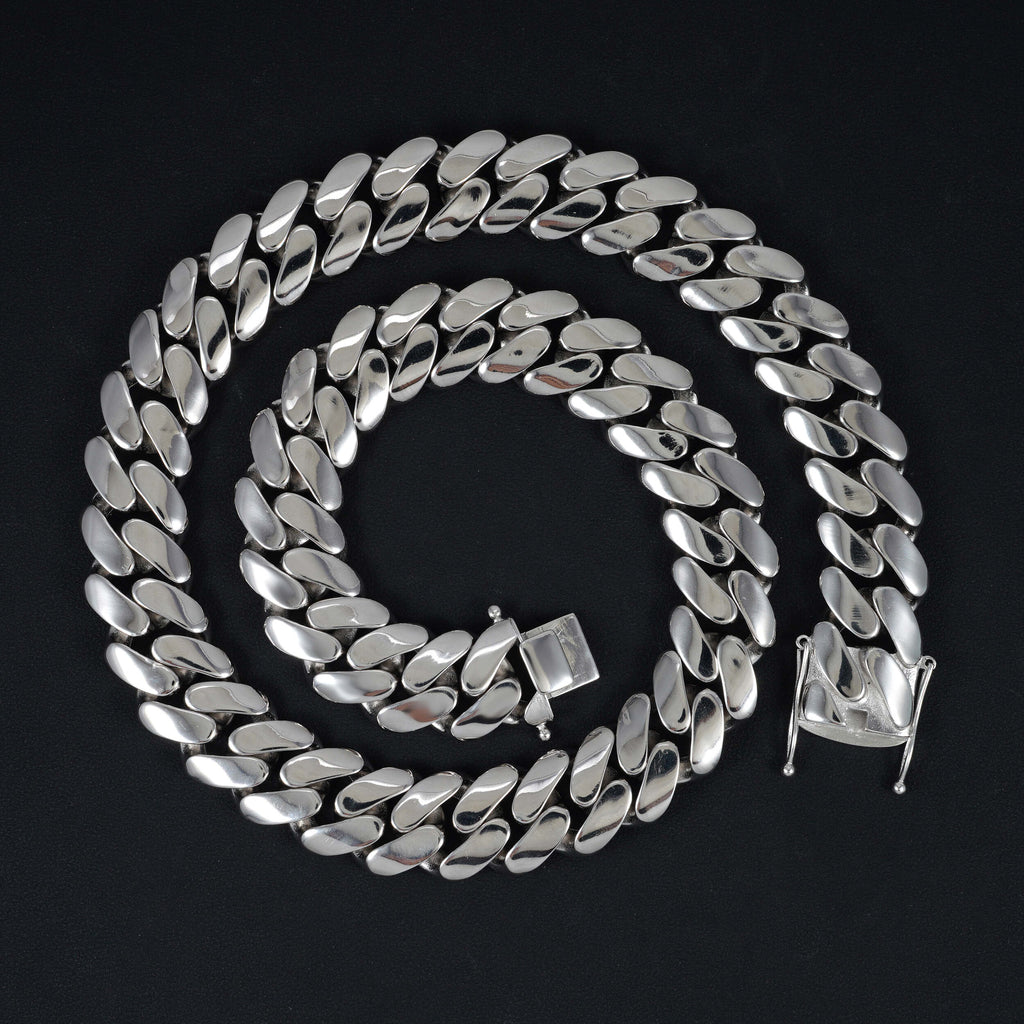 20MM SILVER CUBAN LINK CHAIN