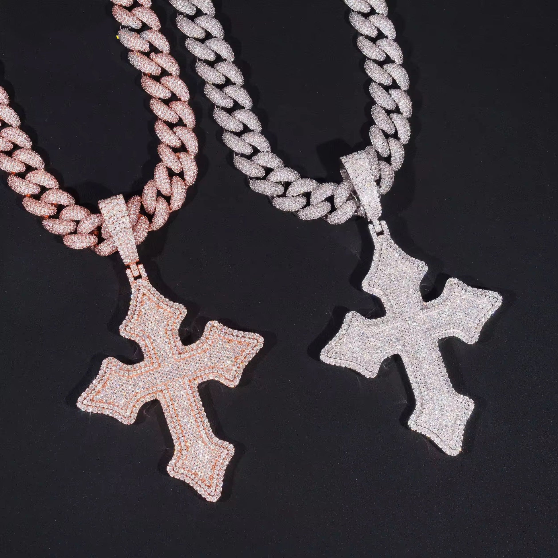 3IN DIAMOND CROSS PENDANT