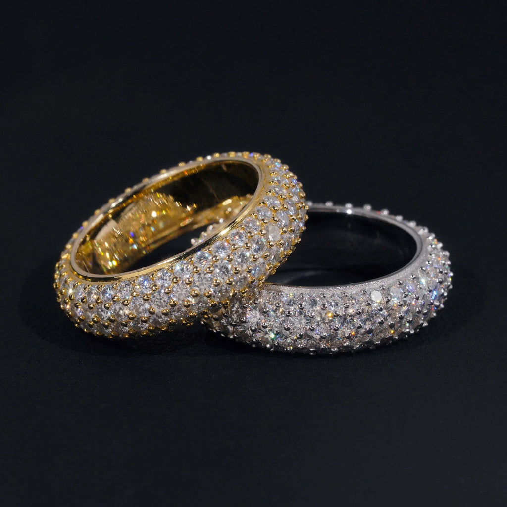 THREE ROW ETERNITY DIAMOND RING