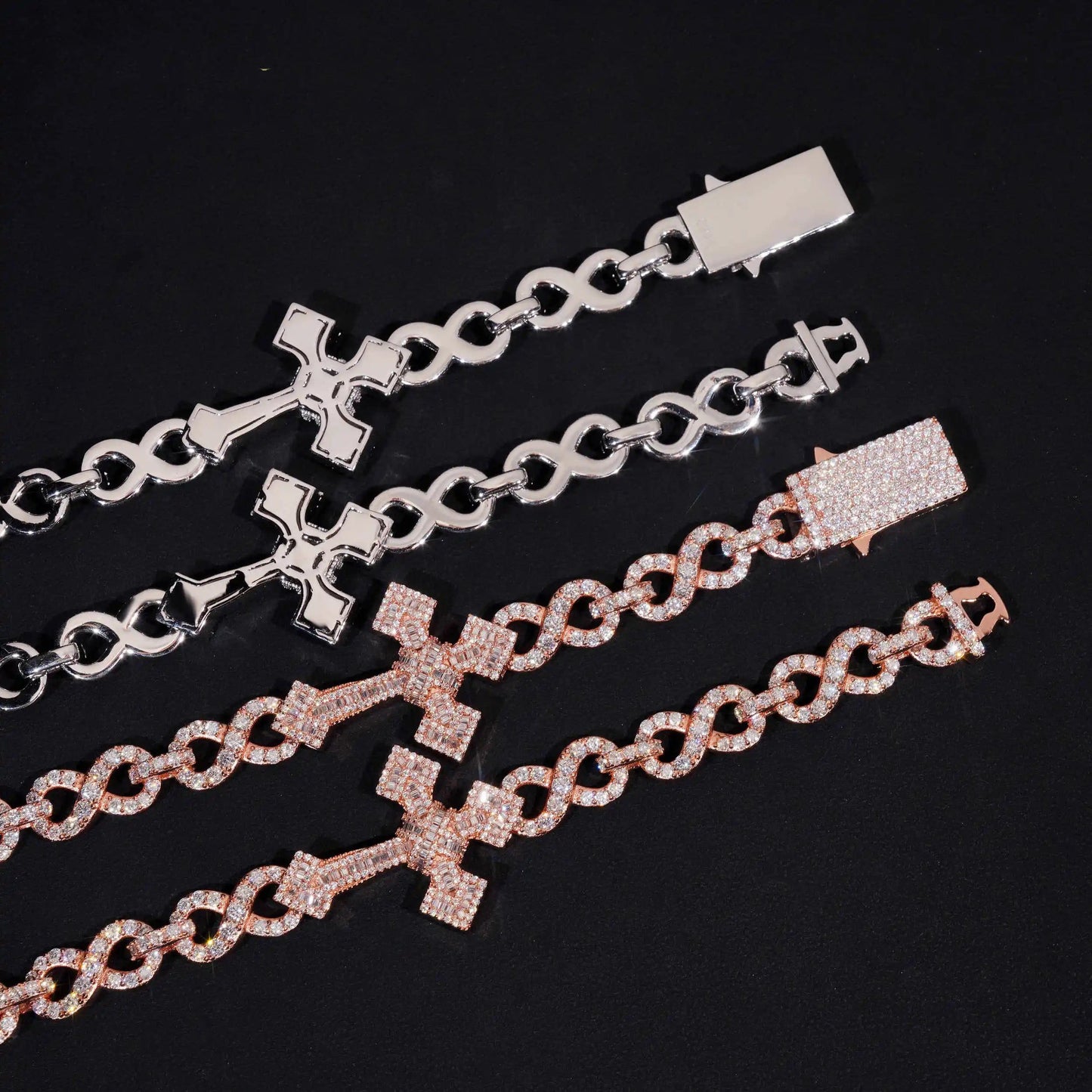 10mm St. Henry Moissanite Cross Chain