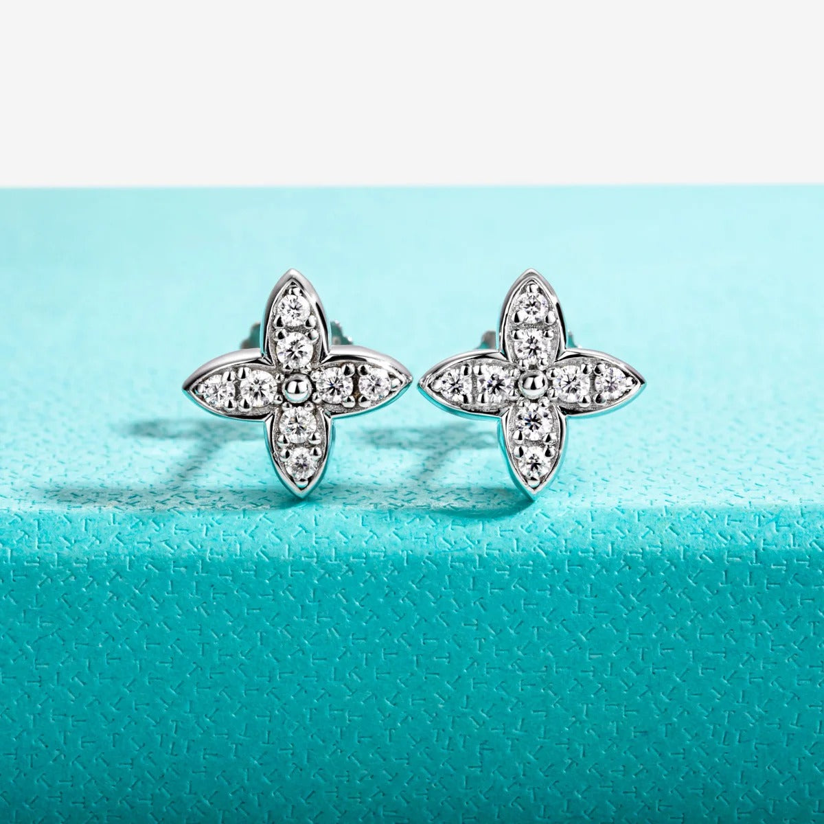 Ombre Moissanite Diamond Studs S925