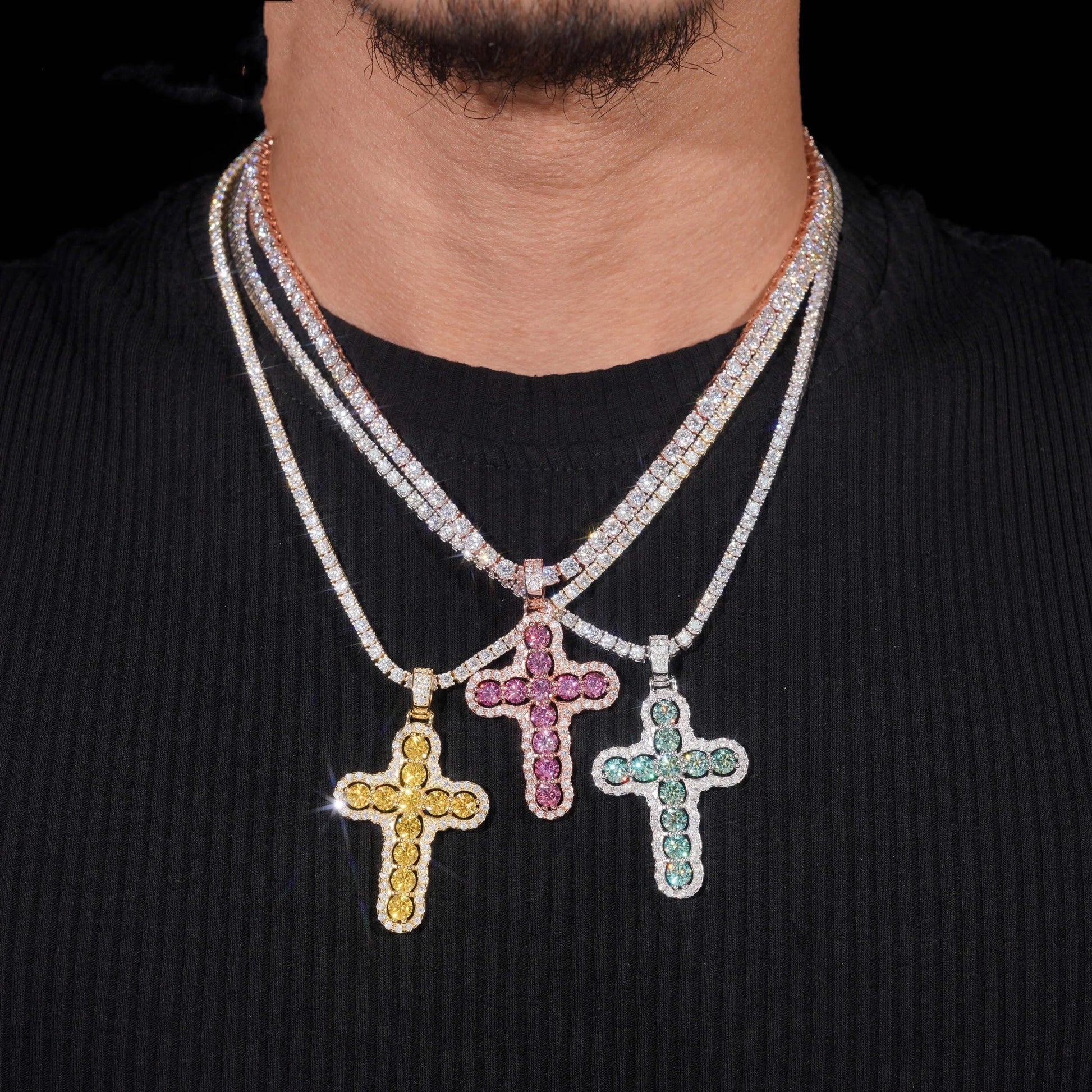 BLESSED IN COLOR DIAMOND CROSS