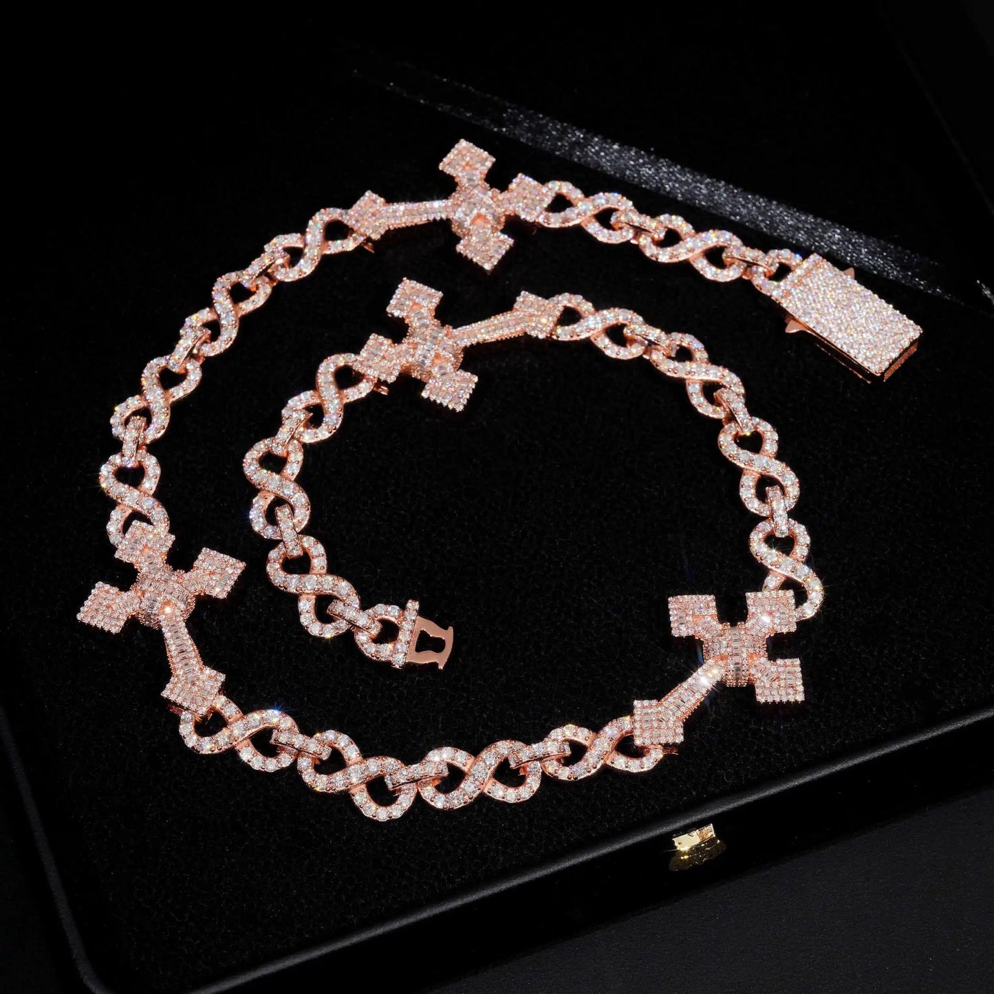 10mm St. Henry Moissanite Cross Chain