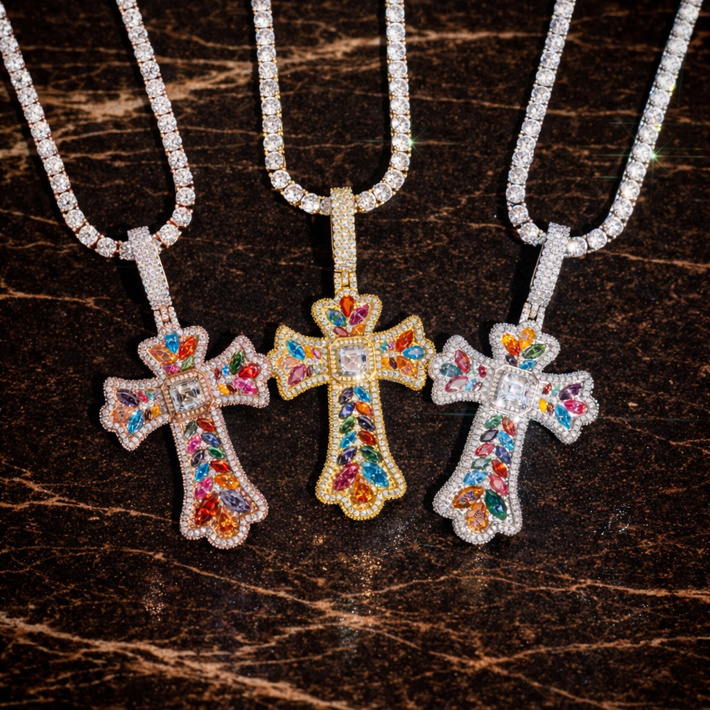 Divine Radiance Cross Pendant
