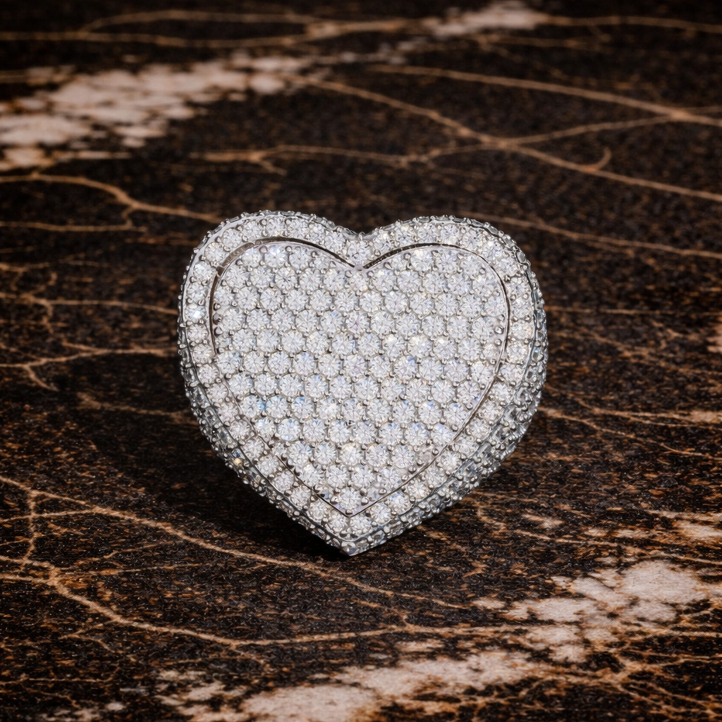 Pave Heart Ring