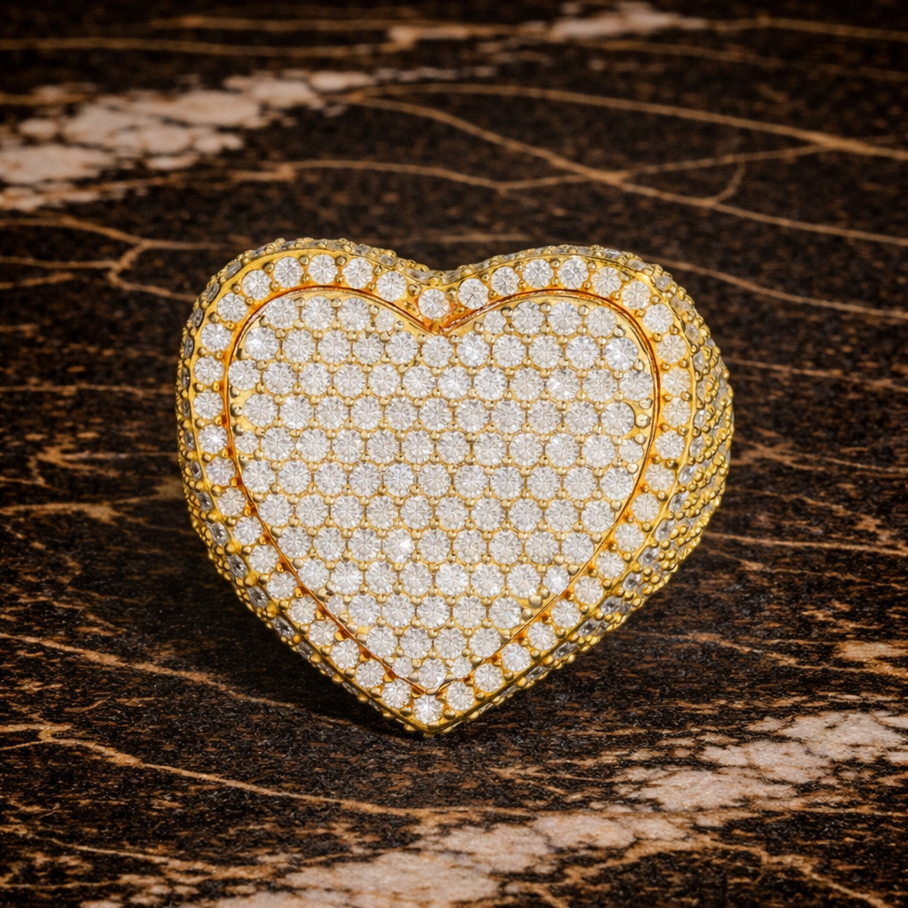 Pave Heart Ring