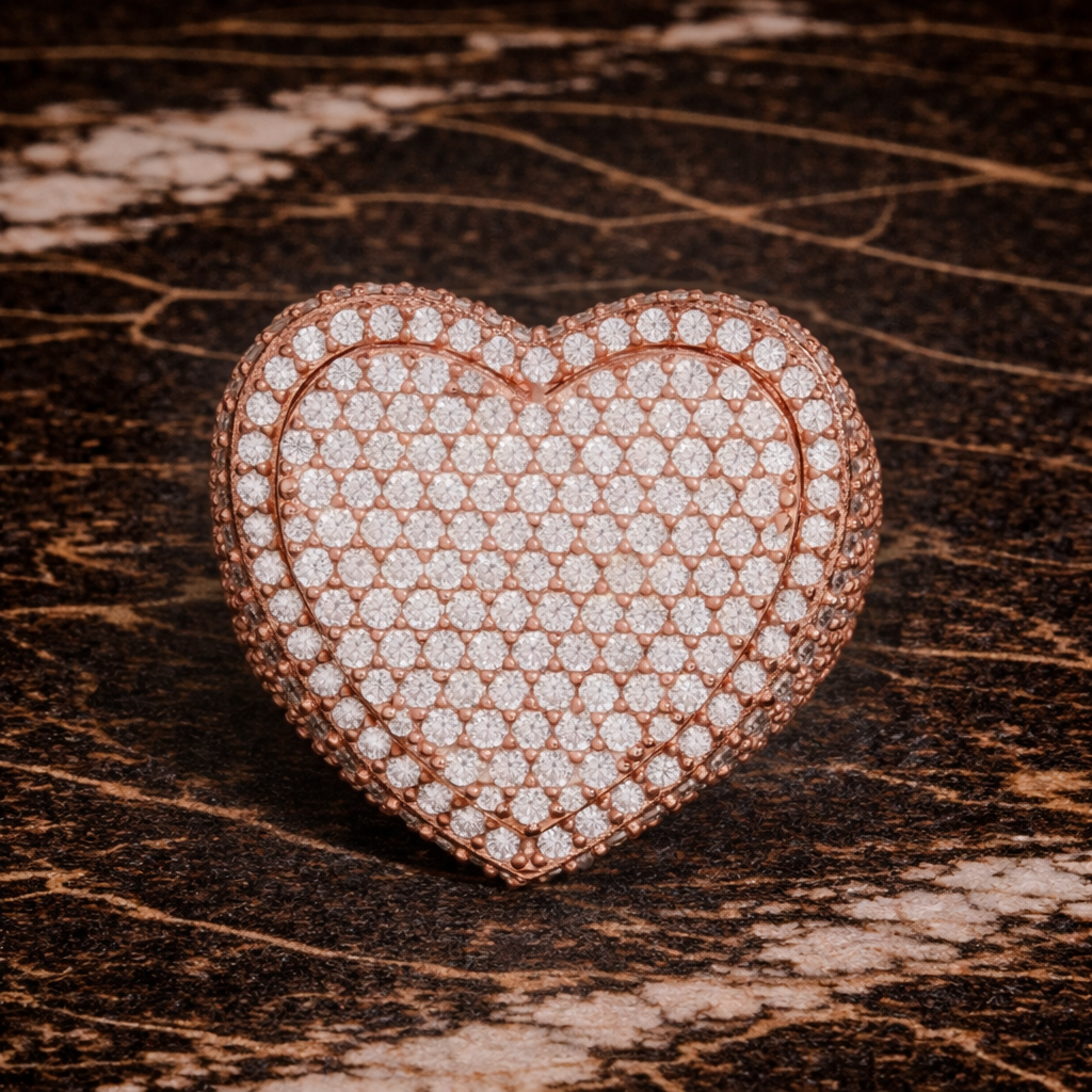 Pave Heart Ring