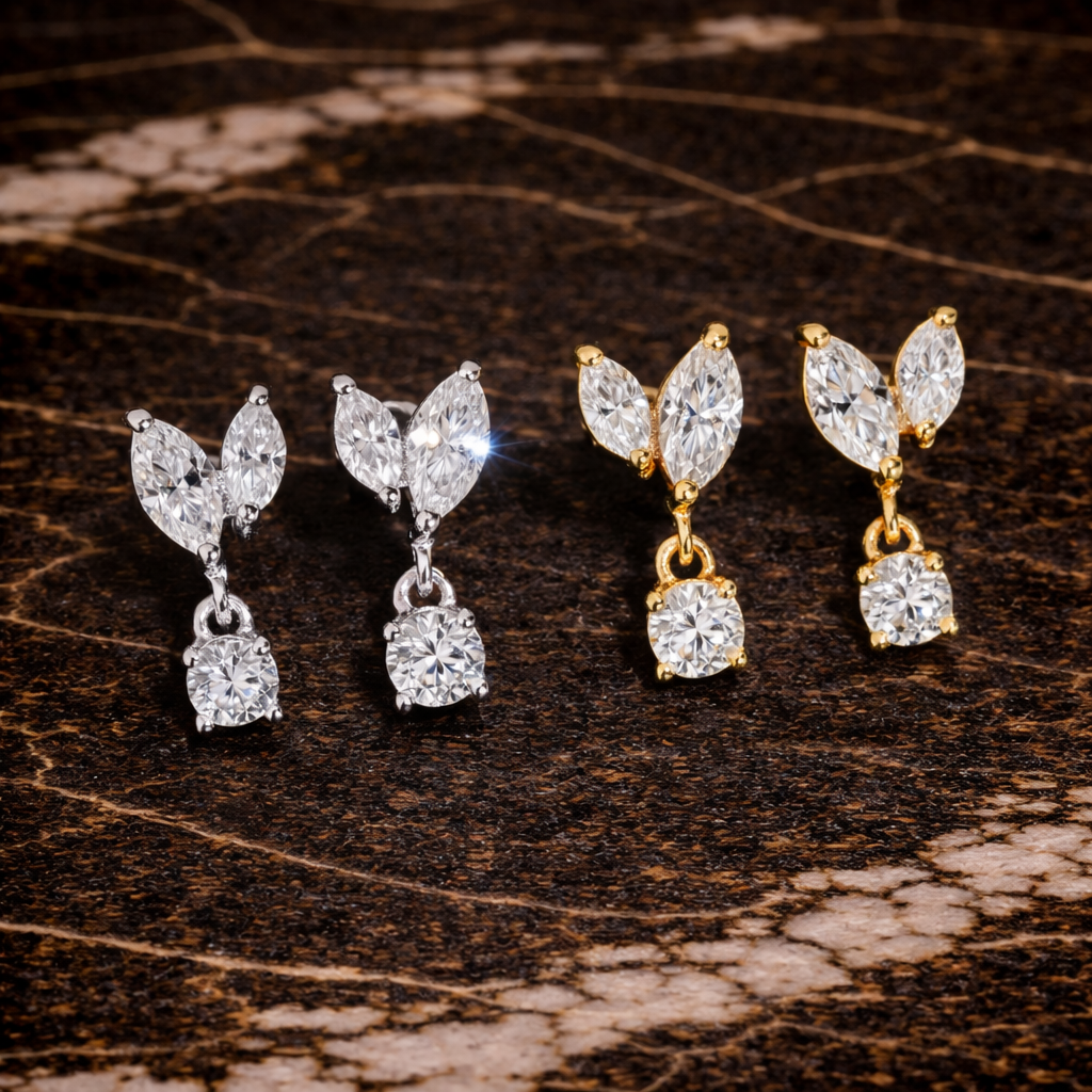 Marquise Bloom Drop Earrings