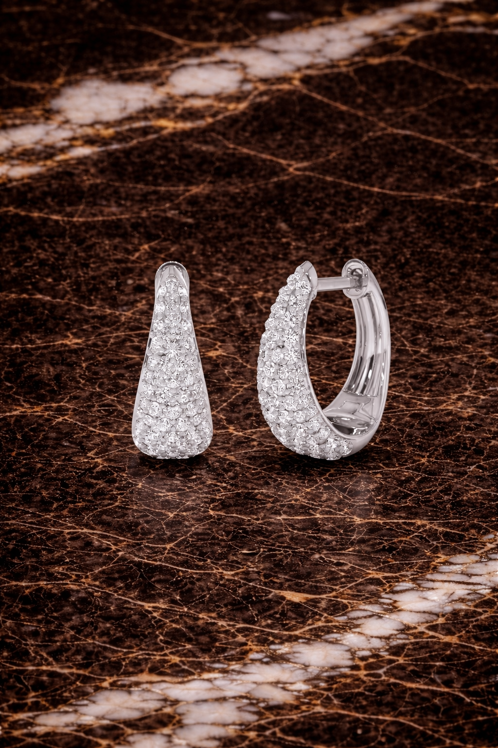 Aurelia Pavé Drop Huggies 14K Gold