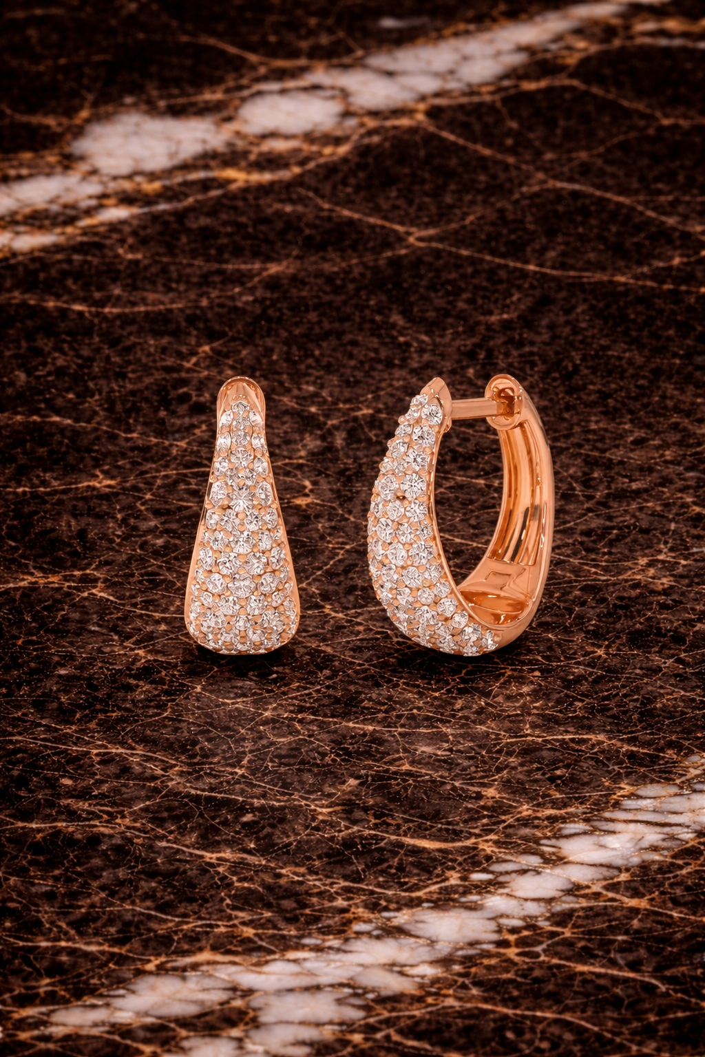 Aurelia Pavé Drop Huggies 14K Gold