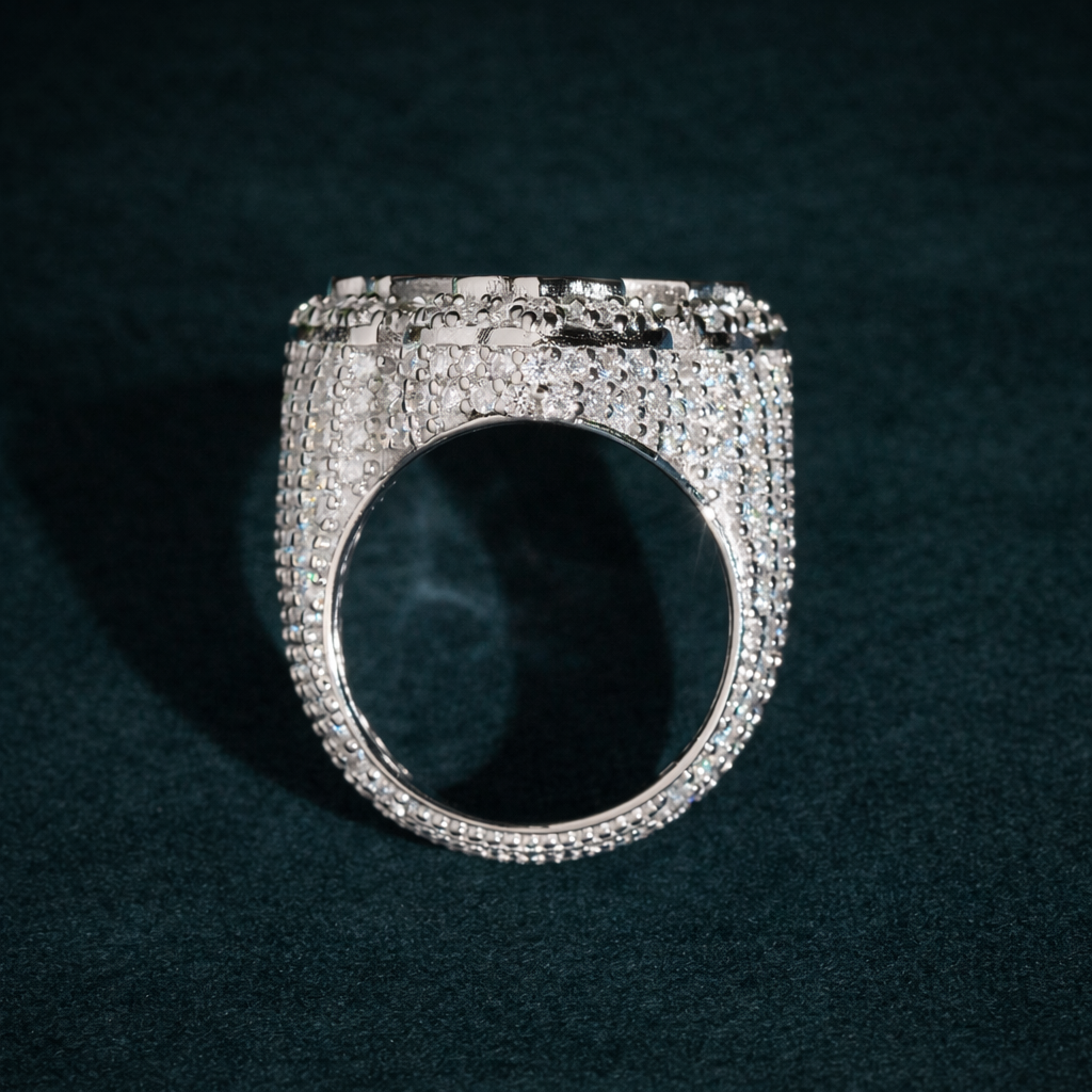 Cathedral Baguette Cross Ring