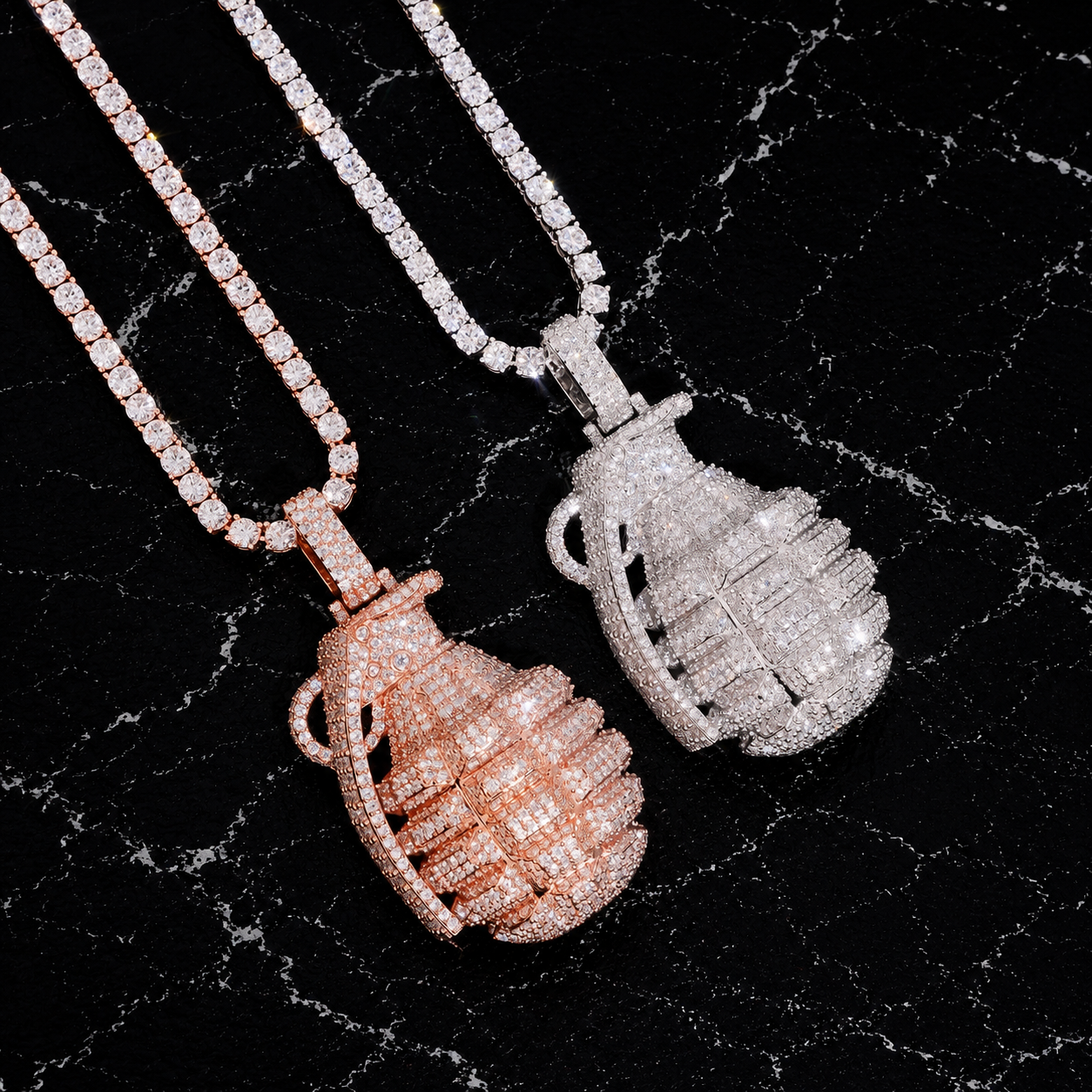 Grenade Diamond Pendant