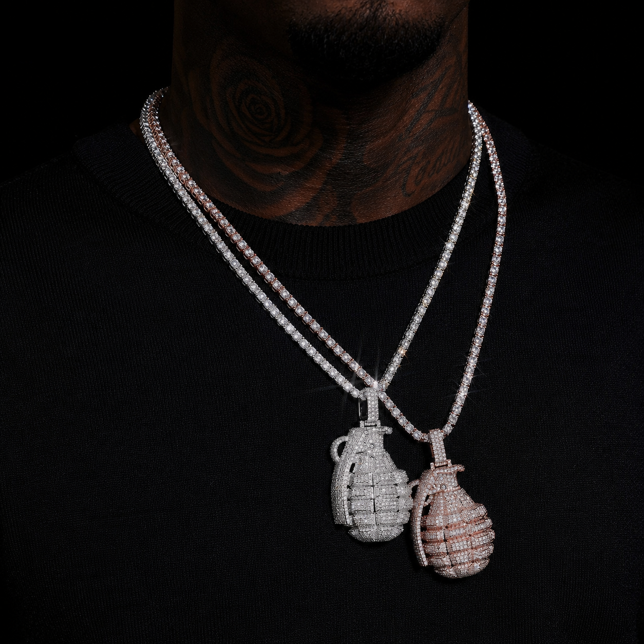 Grenade Diamond Pendant