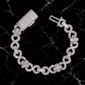 Classic Diamond Flower Link Bracelet
