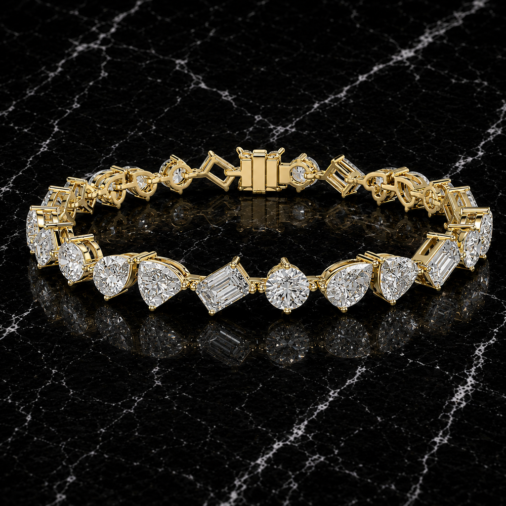 Fancy Diamond Tennis Bracelet