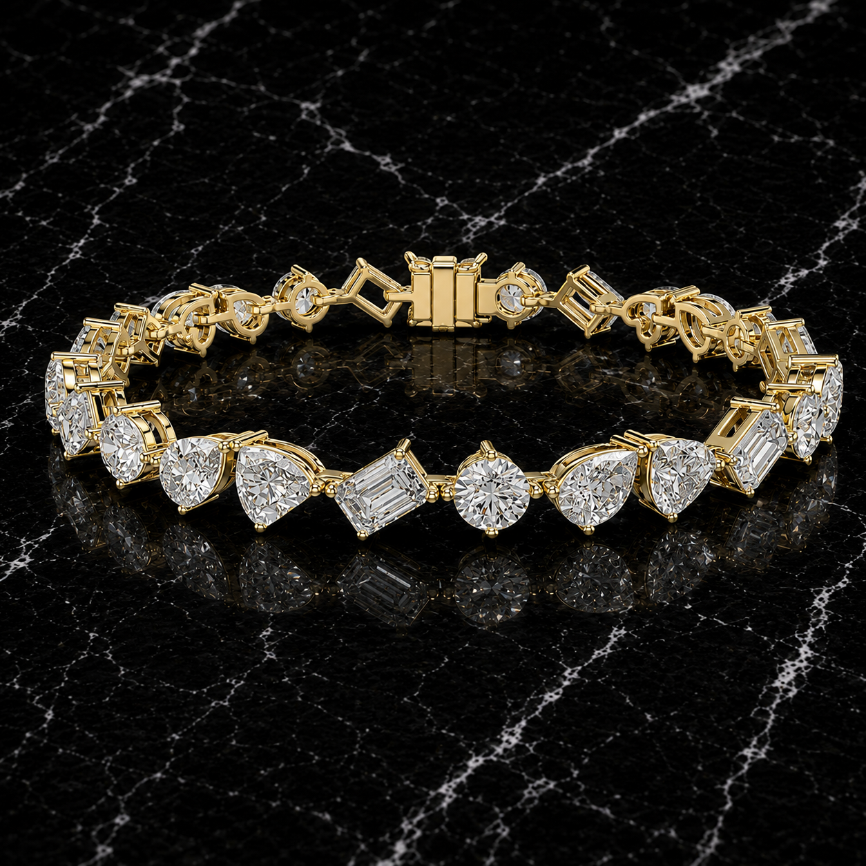 Fancy Diamond Tennis Bracelet