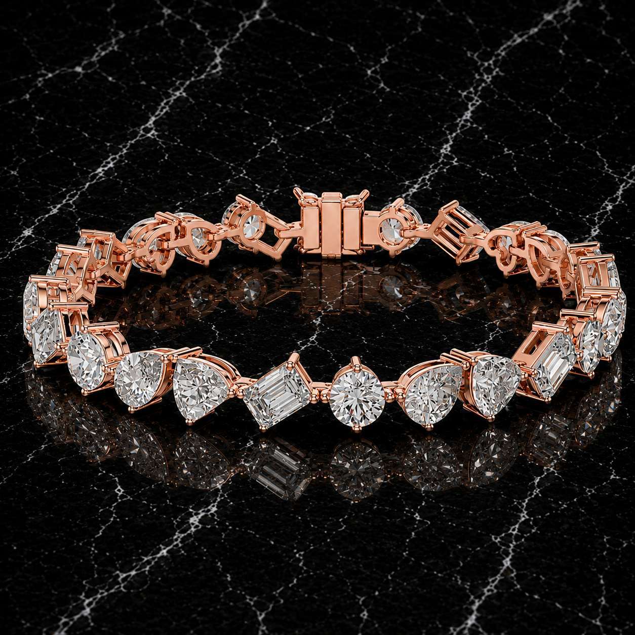 Fancy Diamond Tennis Bracelet