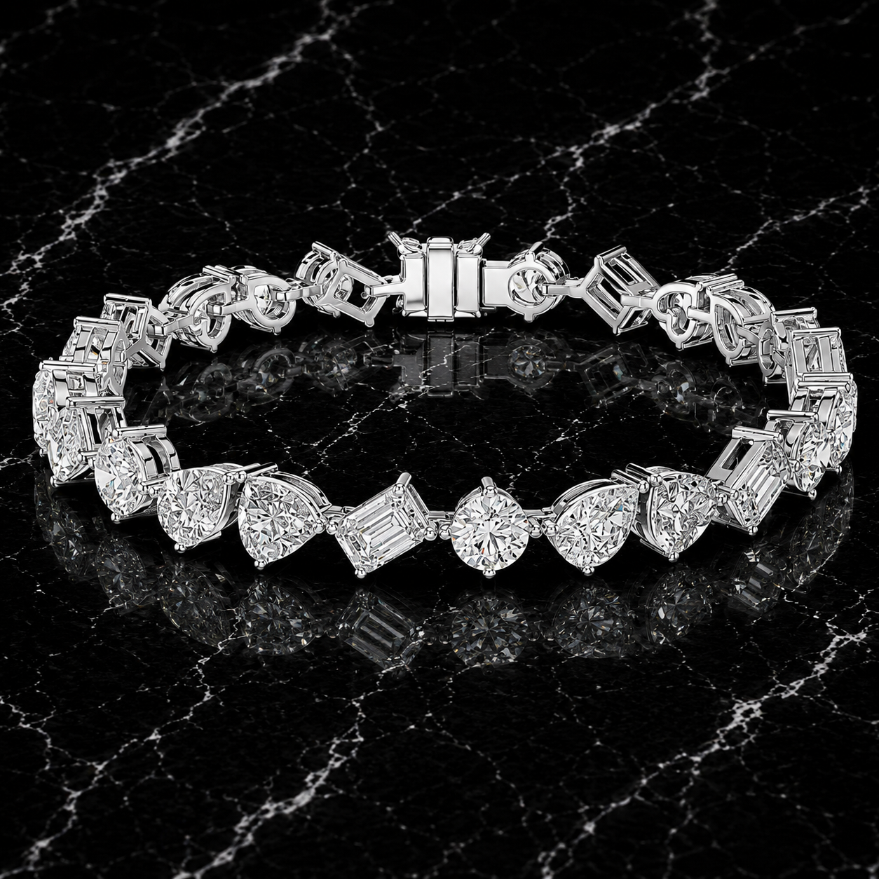 Fancy Diamond Tennis Bracelet