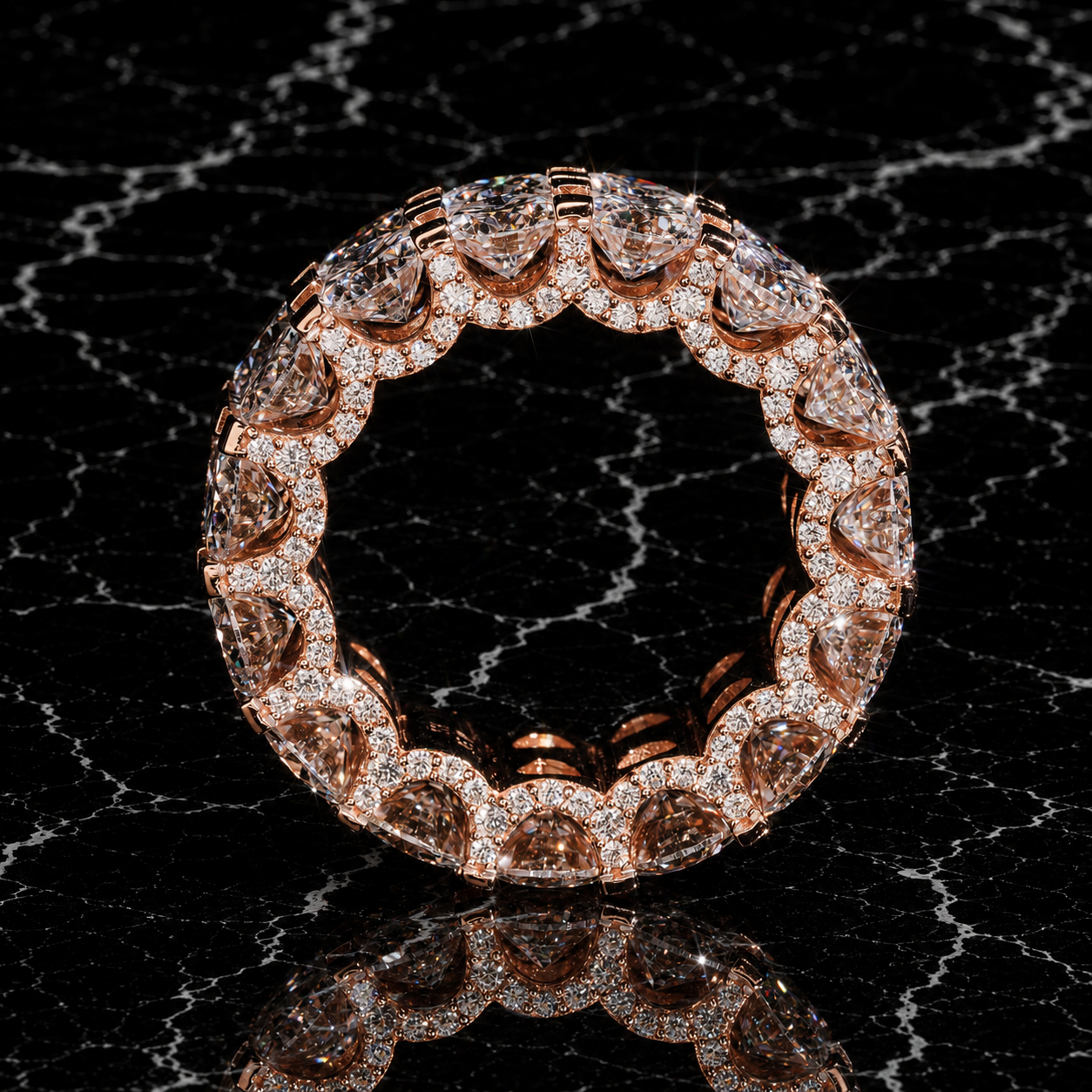 50 Pointer Full Eternity Diamond Ring