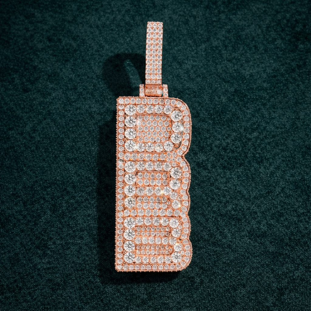 Custom Signature Initial Vertical Pendant