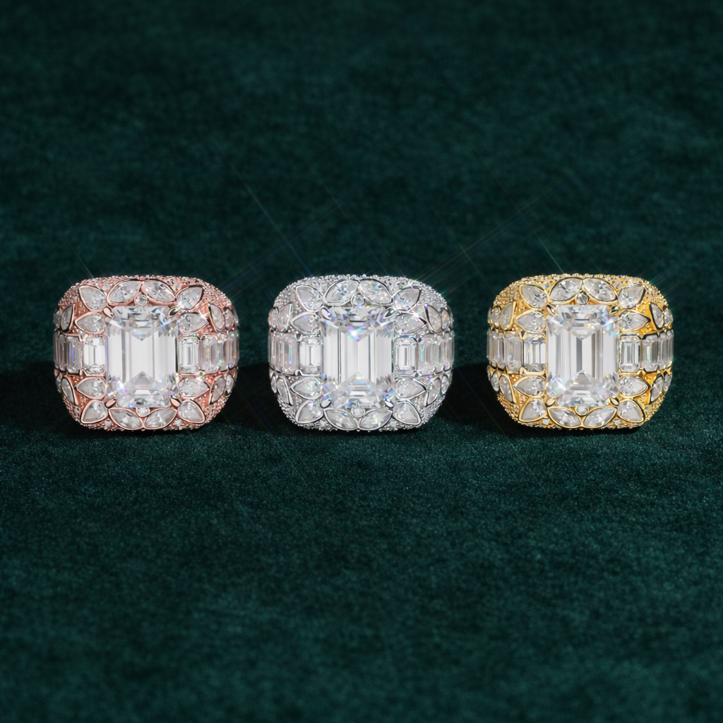 Imperial Crown Emerald Cut Ring