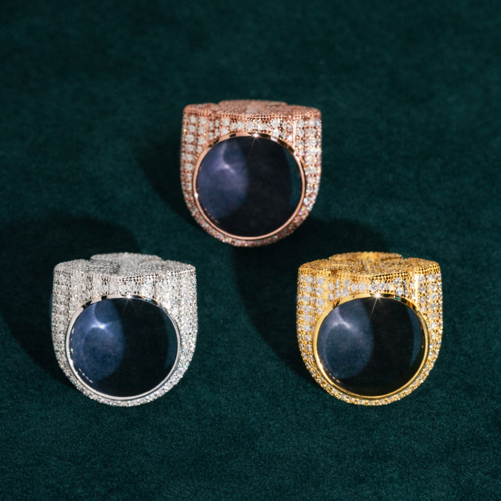 Chrome Cross Crown Ring