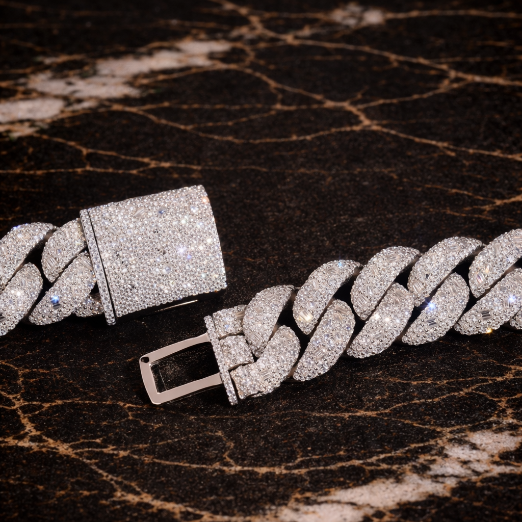 20mm Mosaic Round/Baguette Chain