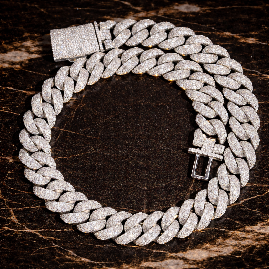 20mm Mosaic Round/Baguette Chain