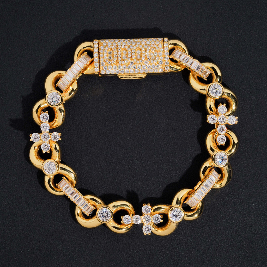 12MM INFINITY LINK DIAMOND BRACELET