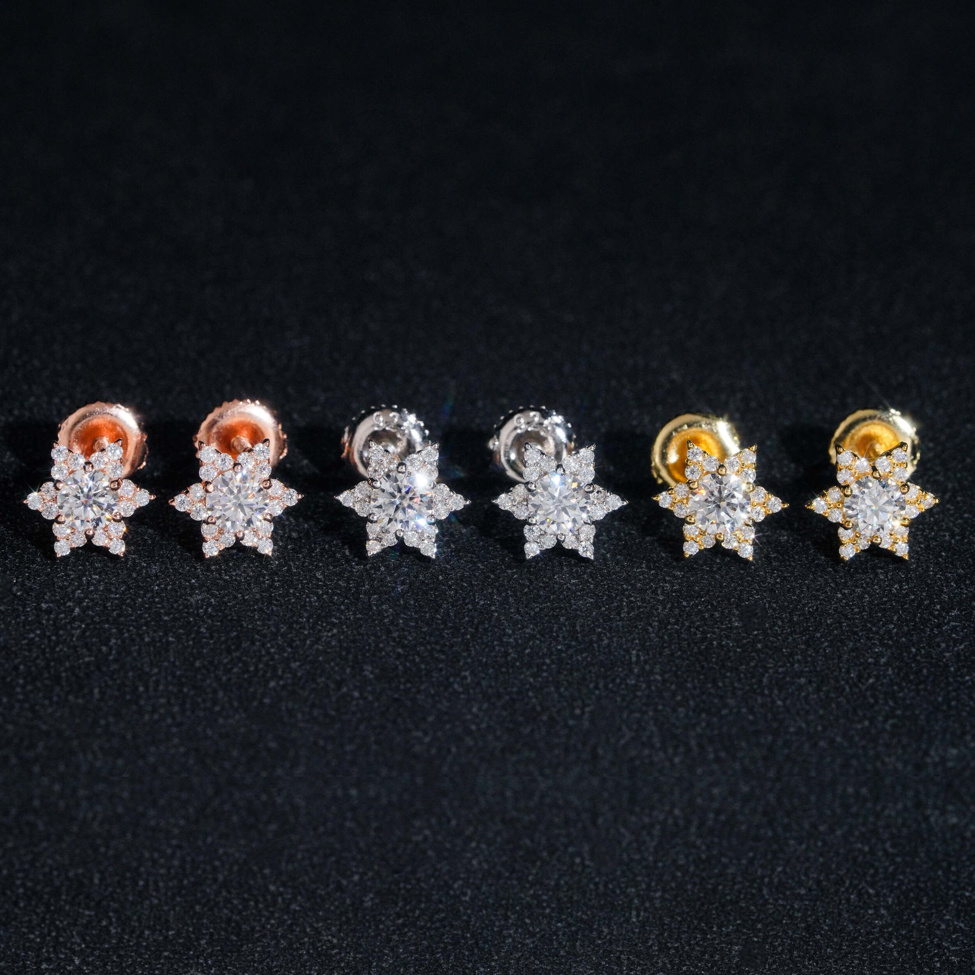 1CT MINI STAR DIAMOND EARRINGS