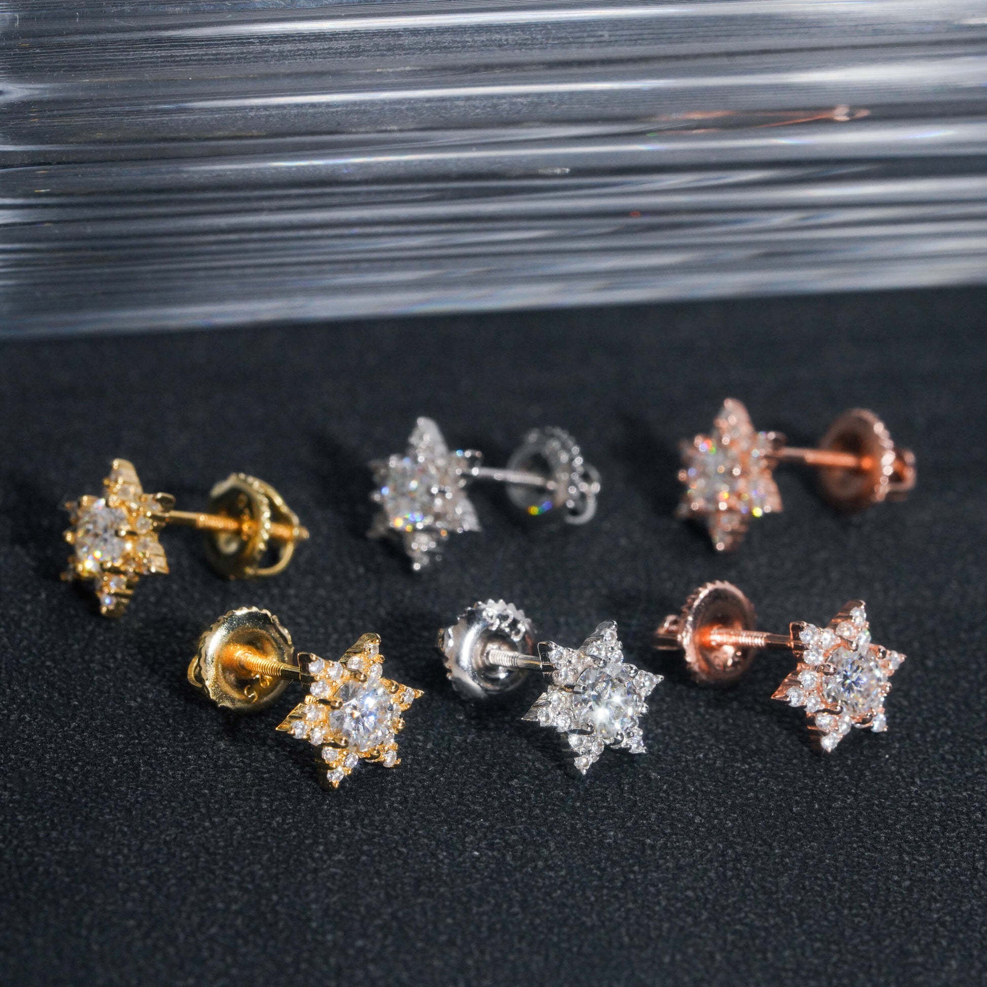 1CT MINI STAR DIAMOND EARRINGS
