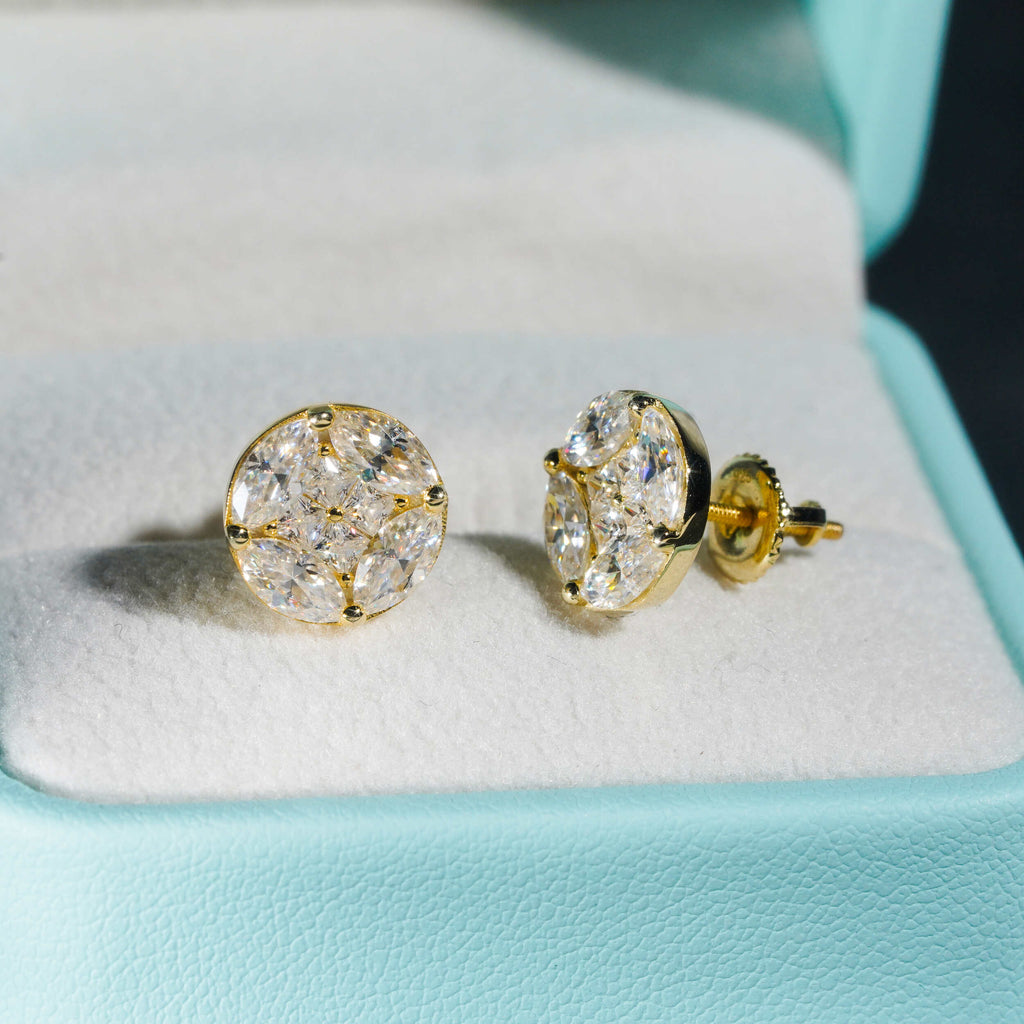CUSTOM DIAMOND ASSCHER/PEAR CUT STUDS