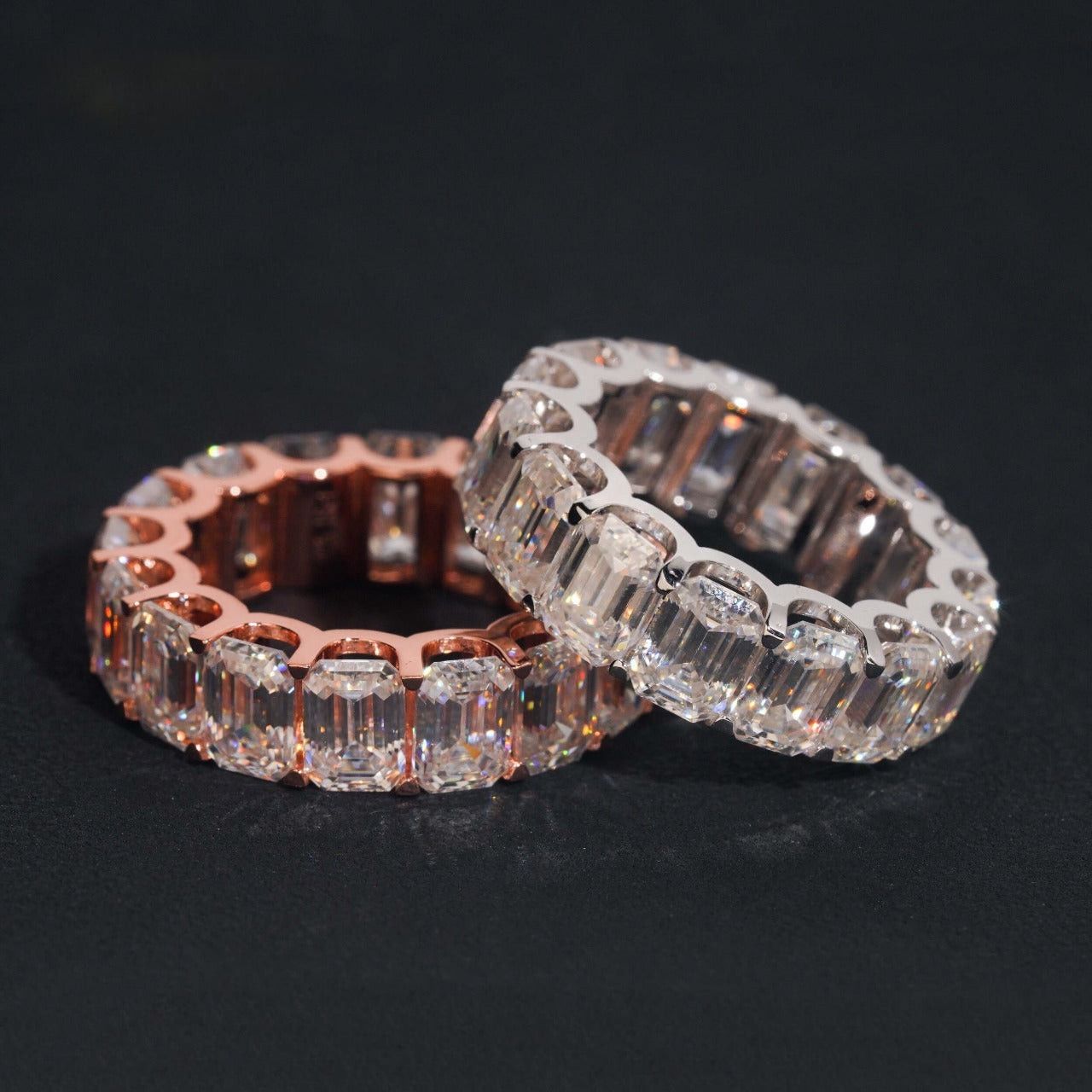 Eternity Emerald Cut Diamond Ring