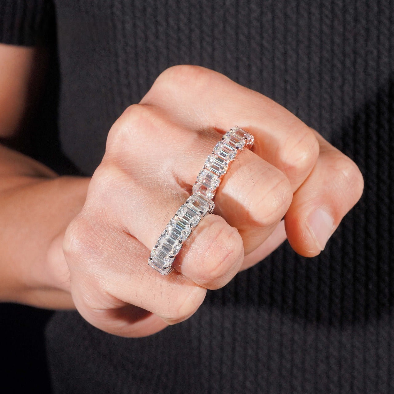 Eternity Emerald Cut Diamond Ring