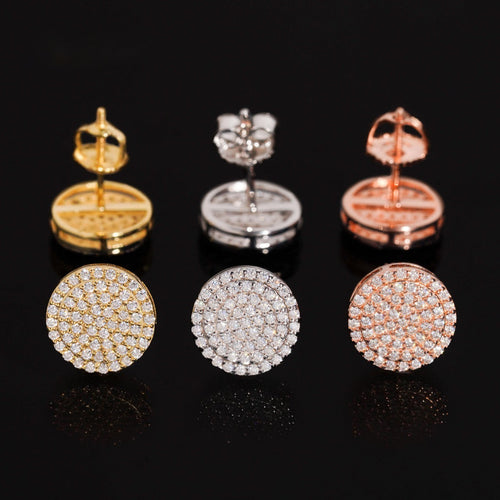10MM CUSTOM ROUND SHAPED DIAMOND EARRINGS