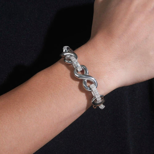 Baguette Infinity Link Bracelet