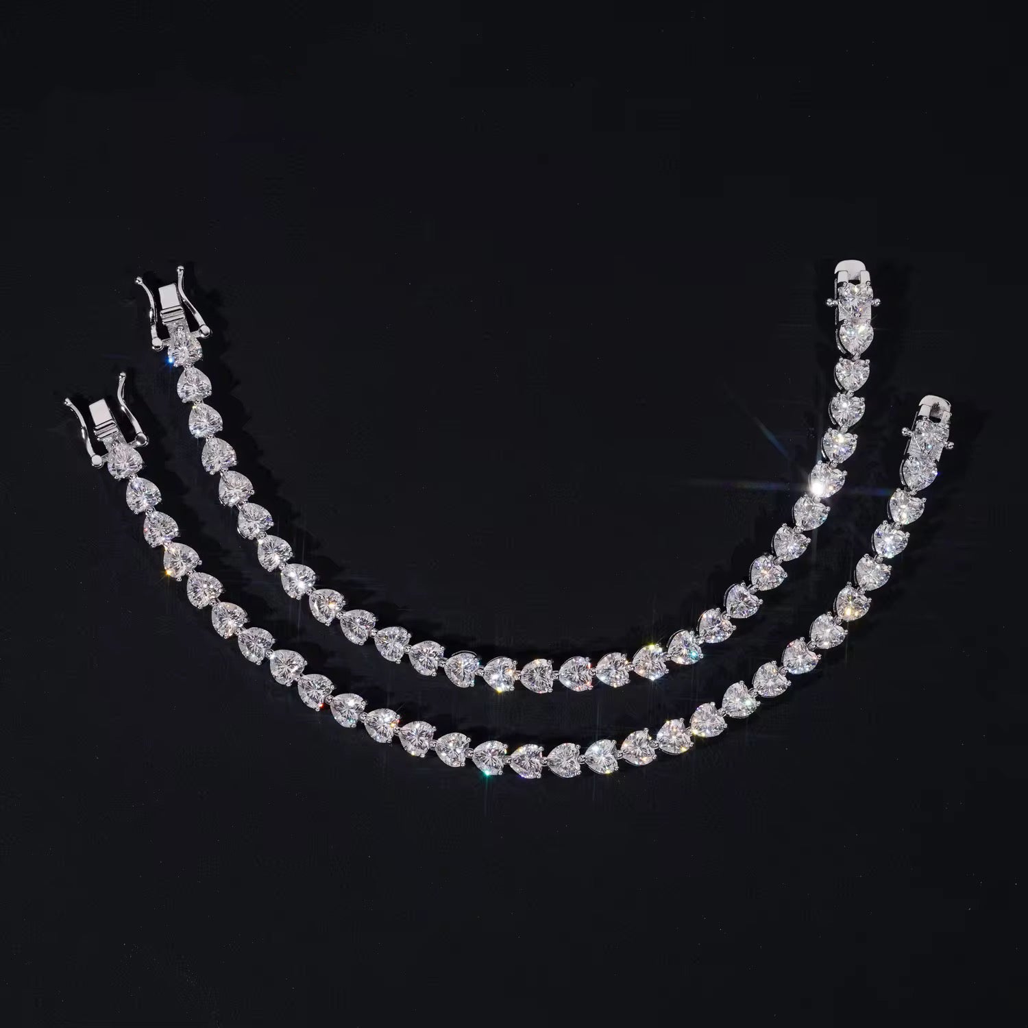 5MM HEART CUT DIAMOND TENNIS BRACELET