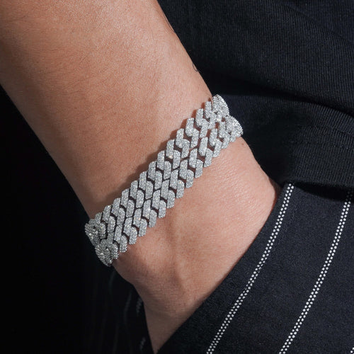 8mm Double Row Cuban Link Bracelet