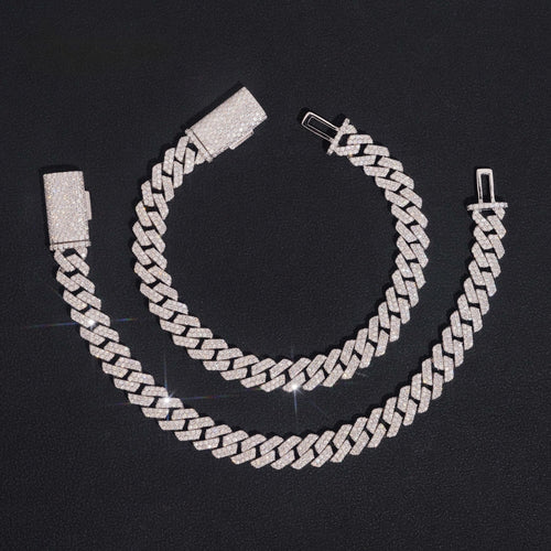 8mm Double Row Cuban Link Bracelet