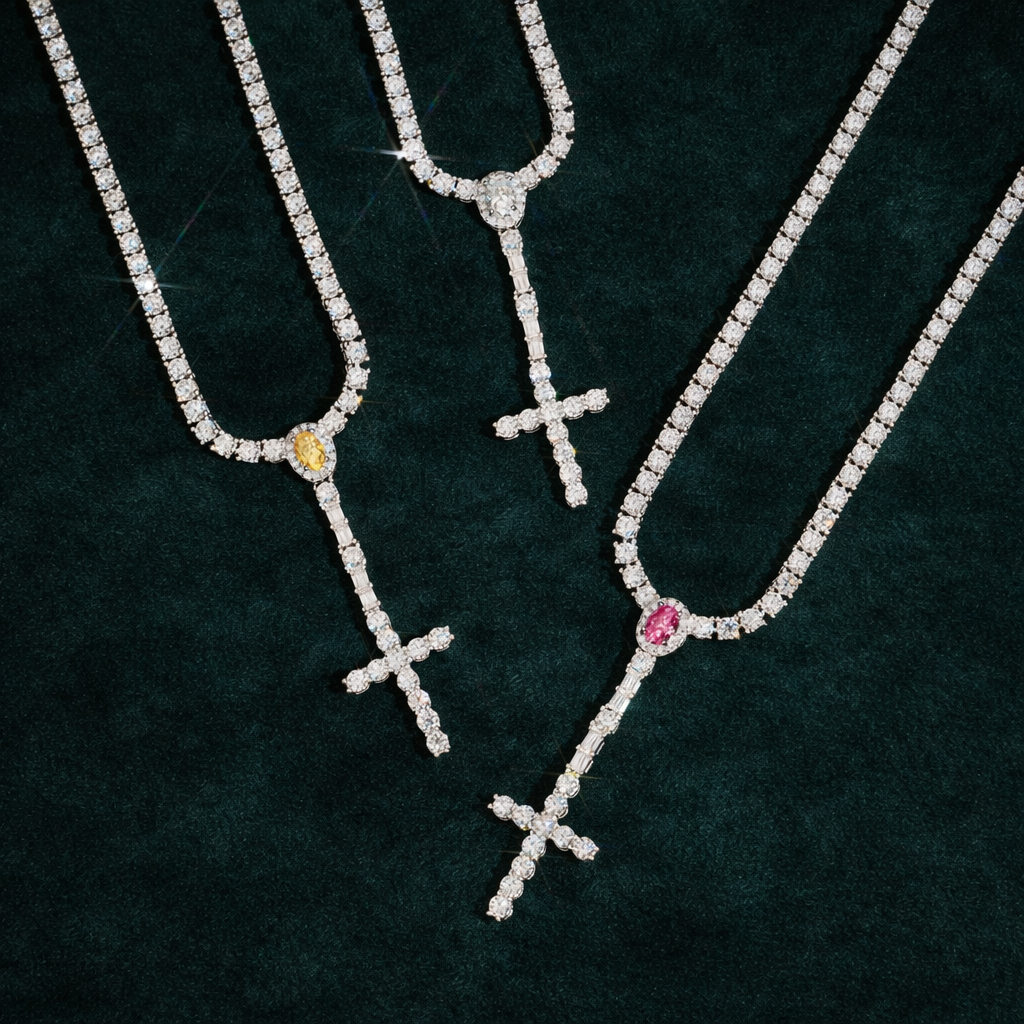 Heaven Cross Tennis Rosary
