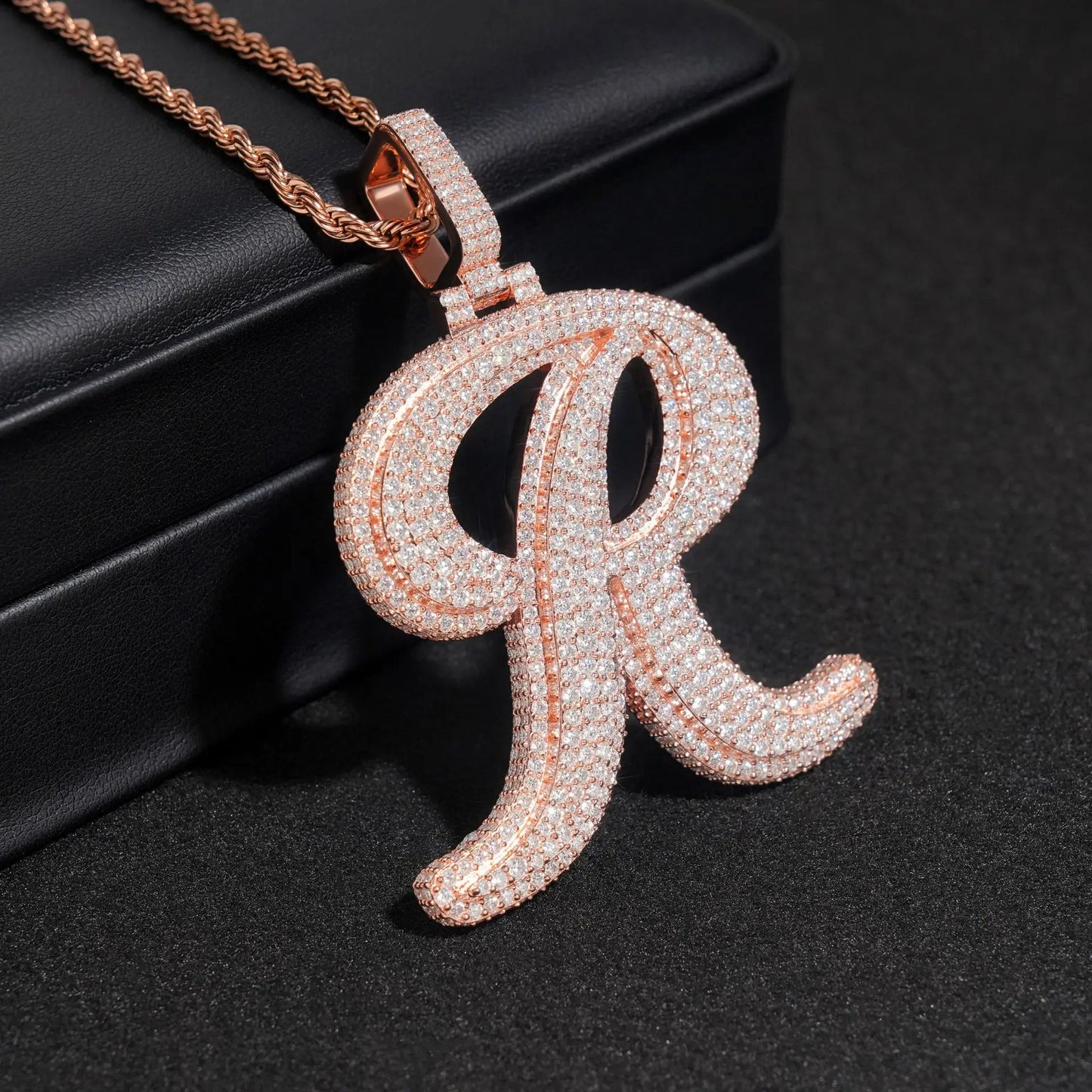 Custom Single Letter Diamond Pendant