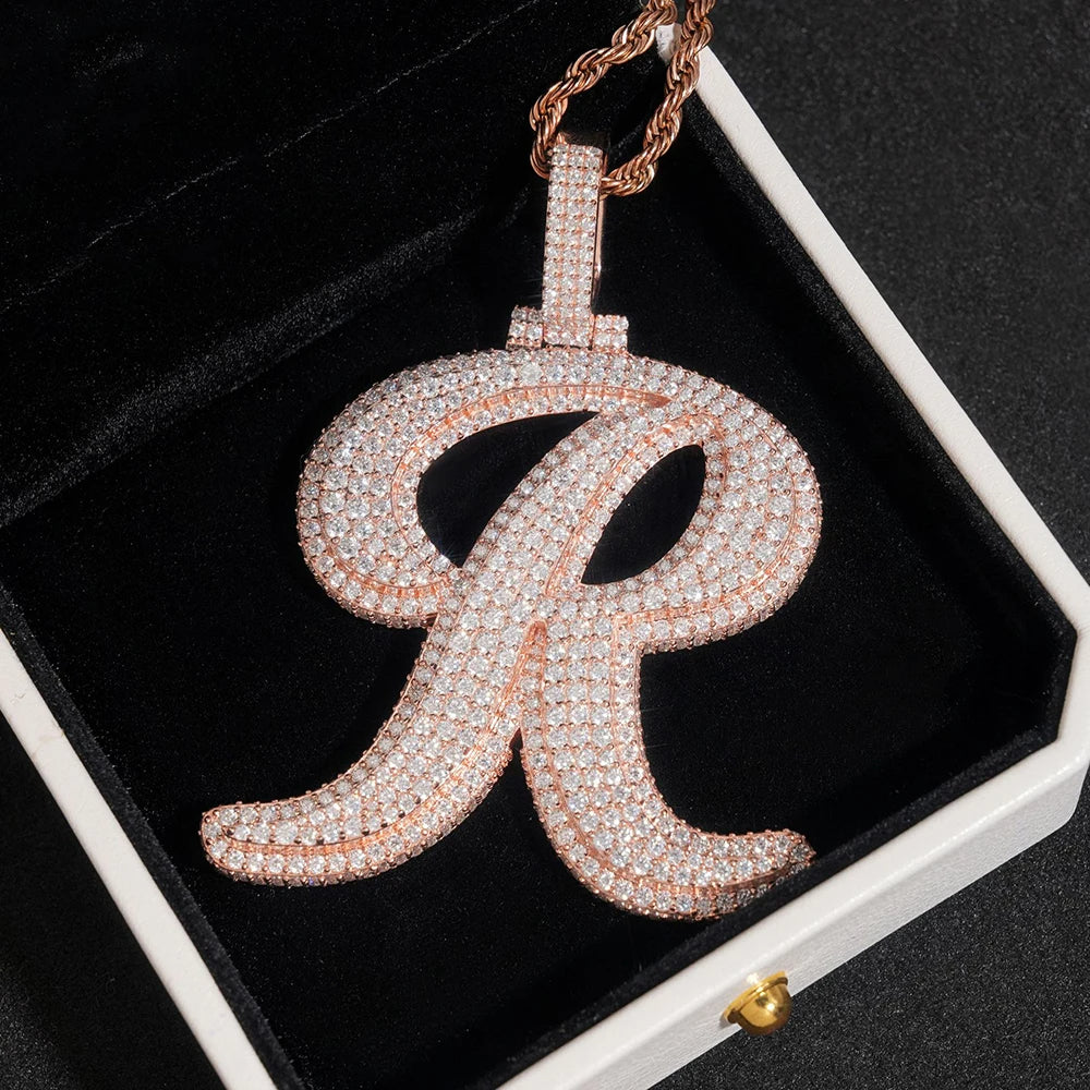 Custom Single Letter Diamond Pendant