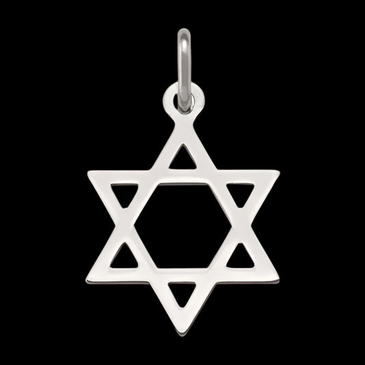 Star of David 14k White Gold